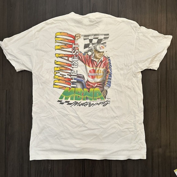 VTG 1997 NASCAR MBNA Motorsports Forget The Rest Demand The Best Race Shirt XL - Picture 4 of 11